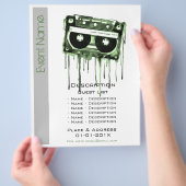 Werbeaktion für musikalische Veranstaltungen Flyer (Hand)