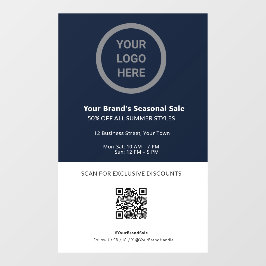 Werbeaktion für Navy Blue Theme für benutzerdefini Fensteraufkleber