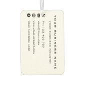 Werbeaktion für Personalisierte Unternehmen Autolufterfrischer (Rückseite)