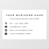 Werbeaktion für Personalisierte Unternehmen Fensteraufkleber (Blatt)