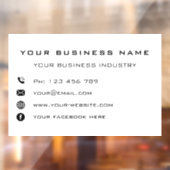 Werbeaktion für Personalisierte Unternehmen Fensteraufkleber (Blatt 2)