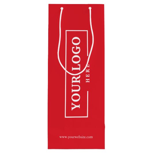 Werbeaktion für Red Shopping-Logos für kundenspezi Geschenktüte Für Weinflaschen (Rückseite)