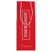 Werbeaktion für Red Shopping-Logos für kundenspezi Geschenktüte Für Weinflaschen (Vorderseite)