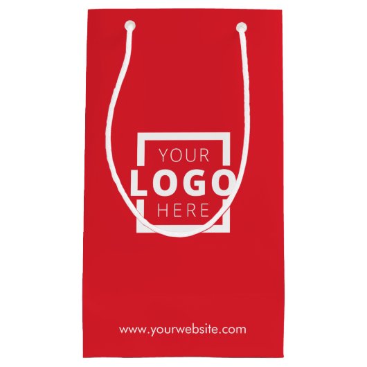 Werbeaktion für Red Shopping-Logos für kundenspezi Kleine Geschenktüte (Vorderseite)