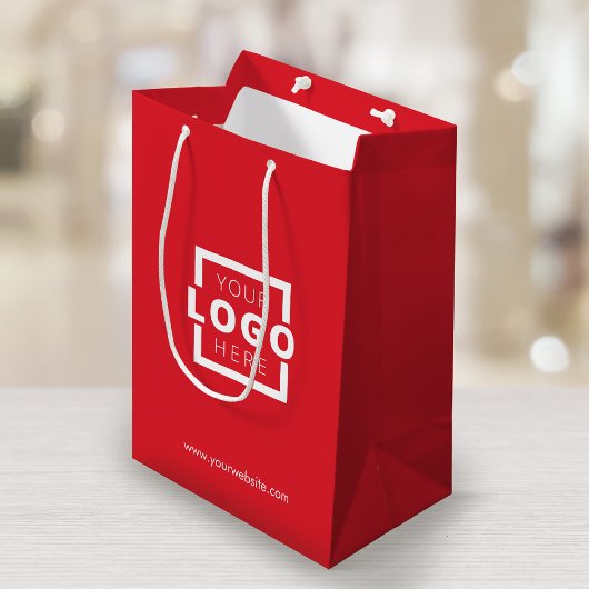 Werbeaktion für Red Shopping-Logos für kundenspezi Mittlere Geschenktüte