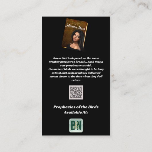 Werbeaktion für Schwarz-weiße Autoren Visitenkarte (Rückseite)