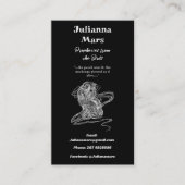 Werbeaktion für Schwarz-weiße Autoren Visitenkarte (Vorderseite)