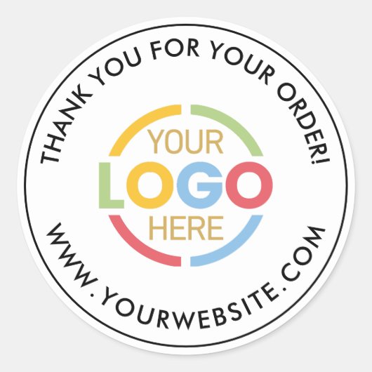 Werbeaktion für Schwarz-weiße Geschäftskunden Runder Aufkleber (Vorderseite)