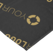 Werbeaktion für Schwarze Firmenlogo Tischdecke (Schrägansicht)