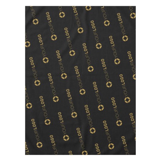 Werbeaktion für Schwarze Firmenlogo Tischdecke (Vorderseite)