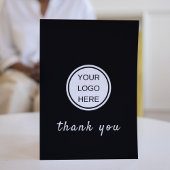 Werbeaktion für schwarzes und weißes Skript hinzuf Dankeskarte