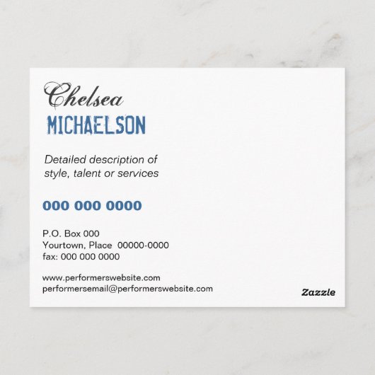 Werbeaktion für Smoky Microphone Postkarte (Rückseite)