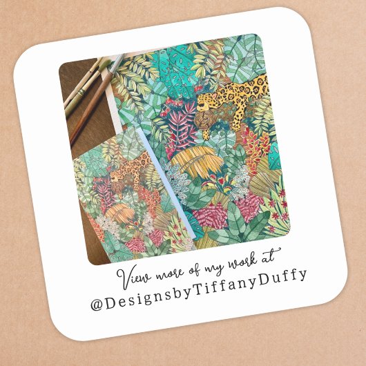 Werbeaktion für Social Media-Fotovorlagen Quadratischer Aufkleber