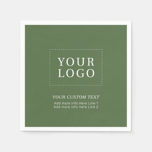 Werbeaktion für umweltfreundliche Firmenlogos Serviette (Vorderseite)