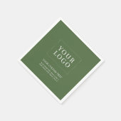 Werbeaktion für umweltfreundliche Firmenlogos Serviette (Ecke)