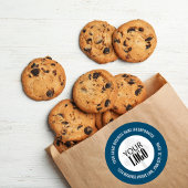 Werbeaktion für Unternehmen Blauer Logo hinzufügen Runder Aufkleber