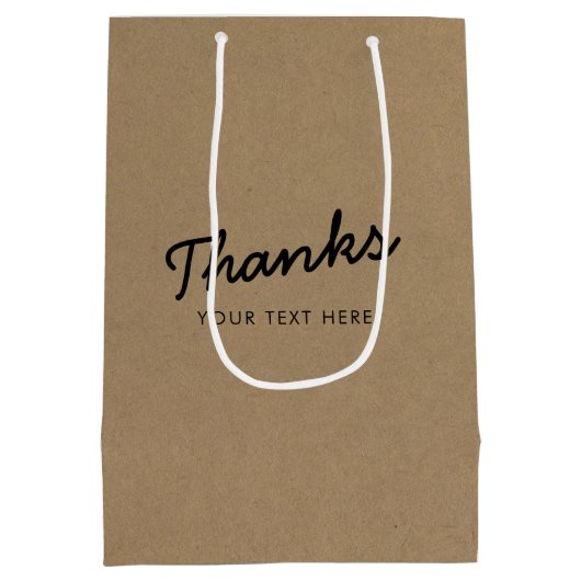 Werbeaktion für Unternehmen dank Script Kraft Mittlere Geschenktüte (Rückseite)