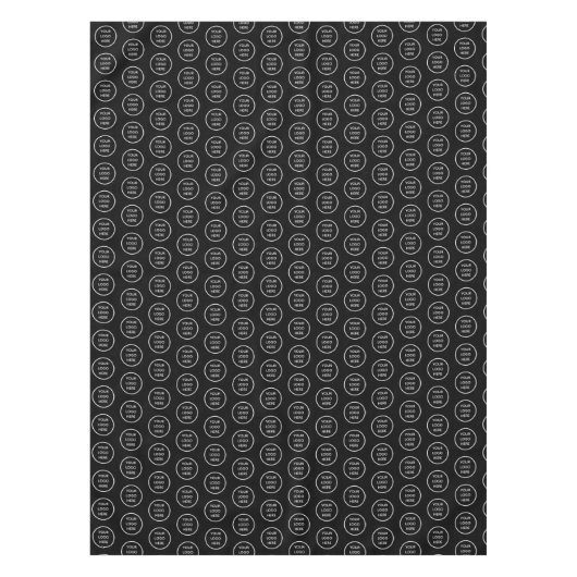 Werbeaktion für Unternehmen mit schwarzen Logos Tischdecke (Vorderseite)