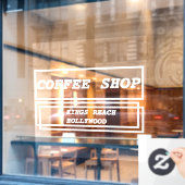 Werbeaktion für Unternehmen personalisiert Fensteraufkleber (Café-Fenster)