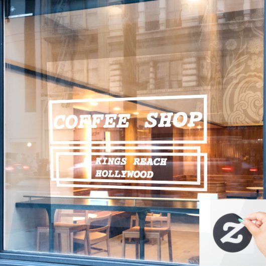 Werbeaktion für Unternehmen personalisiert Fensteraufkleber (Café-Fenster)