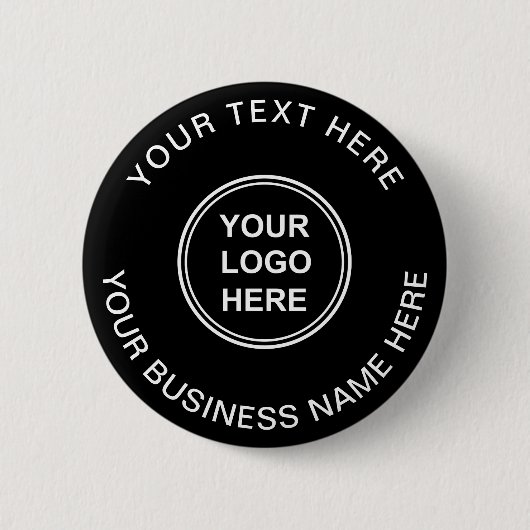 Werbeaktion für Unternehmenssymbole schwarz Button (Vorderseite)