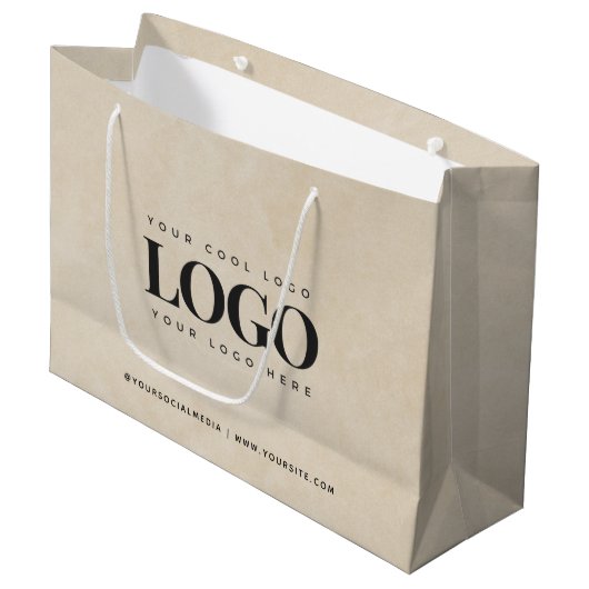 Werbeaktion für Werbeflächen für Werbeflächen für Große Geschenktüte (Vorderseite Schrägansicht)