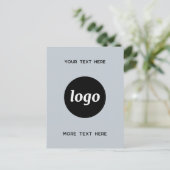 Werbeaktion für Werbematerial für Unternehmen Blue Postkarte (Stehend Vorderseite)