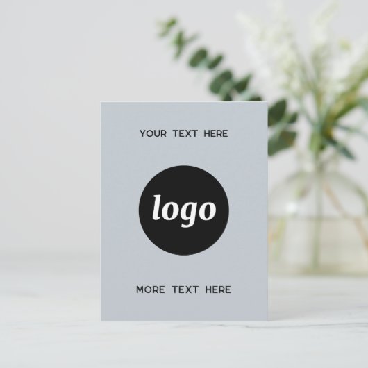 Werbeaktion für Werbematerial für Unternehmen Blue Postkarte (Stehend Vorderseite)