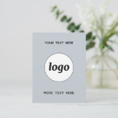 Werbeaktion für Werbematerial für Unternehmen Blue Postkarte (Stehend Vorderseite)