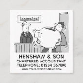 Werbeaktion für Wirtschaftsprüfer Quadratische Visitenkarte (Vorderseite)