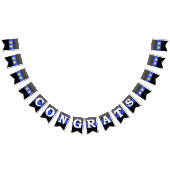 Werbeaktion-Jagdfahnen mit dünner blauer Linie Wimpelkette (Alle)