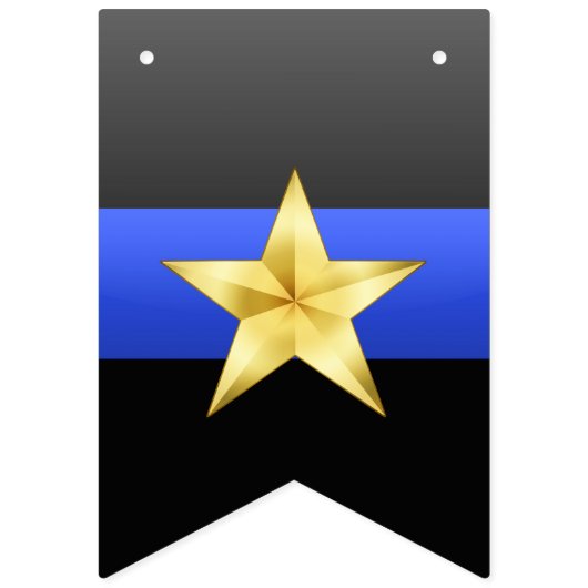 Werbeaktion-Jagdfahnen mit dünner blauer Linie Wimpelkette (Erste Fahne)