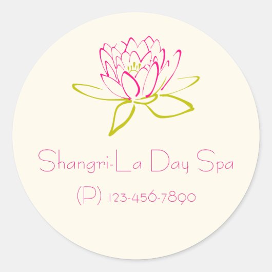 Werbeaktion - Lotus Blume / Wasserlilie Runder Aufkleber (Vorderseite)