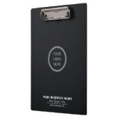 Werbeaktion mit dem Logo für das Thema Schwarz Klemmbrett (Links)