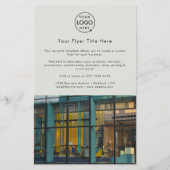 Werbeaktion | Modernes Graues Foto-Logo Flyer (Hinten)