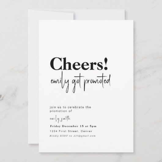 Werbeaktion New Job Party einladen Einladung (Vorderseite)