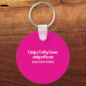 Werbeaktion Rosa Garn - Kundenempfehlung Schlüsselanhänger (Rückseite)