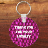 Werbeaktion Rosa Garn - Kundenempfehlung Schlüsselanhänger (Vorderseite)