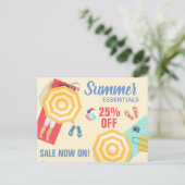 Werbeaktion Sommer-Verkauf Beach Szene Custom Postkarte (Stehend Vorderseite)