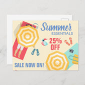 Werbeaktion Sommer-Verkauf Beach Szene Custom Postkarte (Vorne/Hinten)