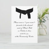 Werbeaktion-Test für den Black Belt Einladung (Stehend Vorderseite)