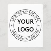 Werbeaktion von Firmenlogo für Unternehmen - Flyer (Hinten)