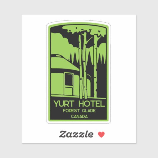 Werbeaktion von Jurten Aufkleber (Blatt)