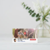 Werbeaktion von Videokanälen Visitenkarte (Stehend Vorderseite)