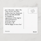 Werbeaktionen der Wintersaison Erinnerung PC Postkarte (Rückseite)