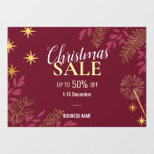 Werbeaktionen für Red Christmas Sales Fensteraufkleber (Blatt)