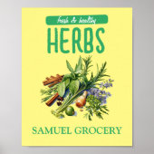 Werbeaktionen von Lebensmittelprodukten anpassen Poster (Vorne)