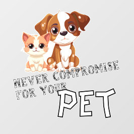 Werbeangebot für Haustiergeschäfte Fensteraufkleber