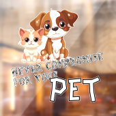 Werbeangebot für Haustiergeschäfte Fensteraufkleber (Blatt 2)