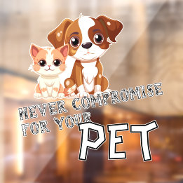 Werbeangebot für Haustiergeschäfte Fensteraufkleber